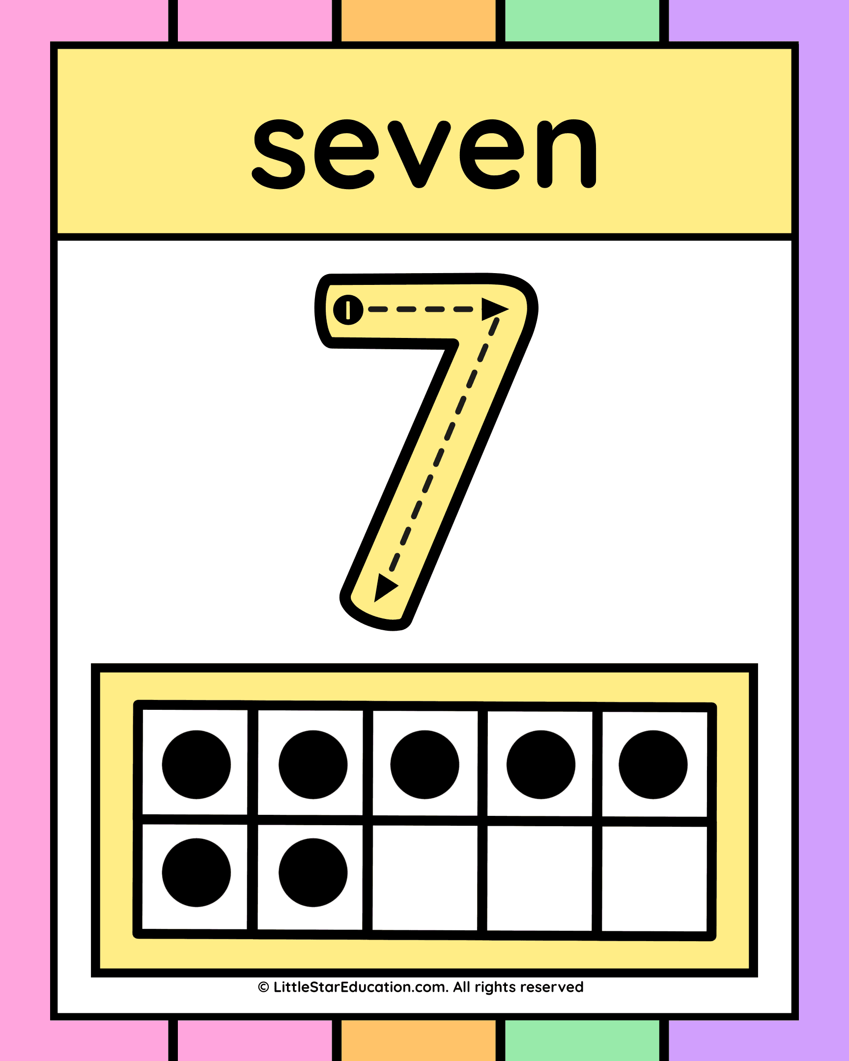 Number Mathematics Posters – Colorful Lined Style