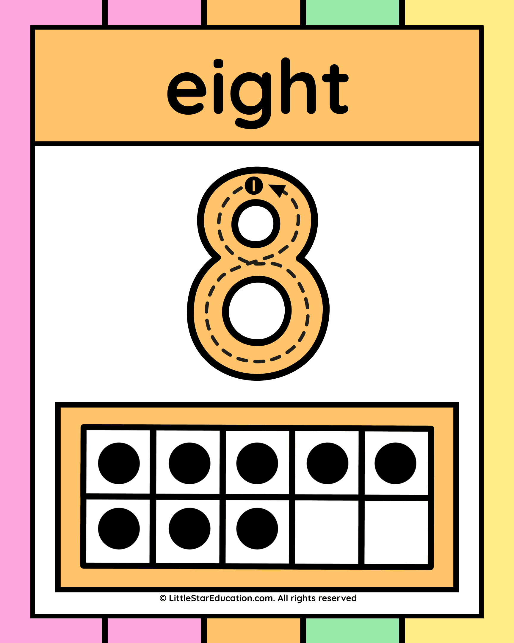 Number Mathematics Posters – Colorful Lined Style