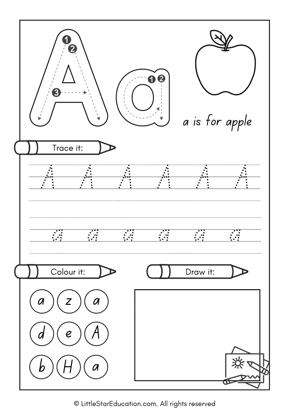 Alphabet Tracing Workbook A–Z for Preschool and Kindergarten  with Coloring & Drawing Activities