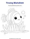 Animal Tracing and Coloring Workbook for Preschool Fine Motor Skills thumbnail 10