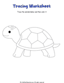 Animal Tracing and Coloring Workbook for Preschool Fine Motor Skills thumbnail 12