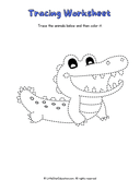 Animal Tracing and Coloring Workbook for Preschool Fine Motor Skills thumbnail 13