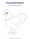 Animal Tracing and Coloring Workbook for Preschool Fine Motor Skills thumbnail 5