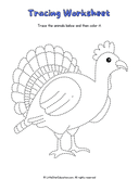 Animal Tracing and Coloring Workbook for Preschool Fine Motor Skills thumbnail 7