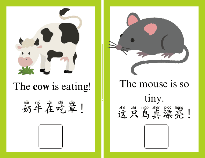 Bilingual Animal Vocabulary Workbook for Preschool and Kindergarten
