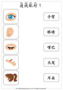 Chinese Body Parts Vocabulary Workbook for Preschool and Kindergarten thumbnail 7