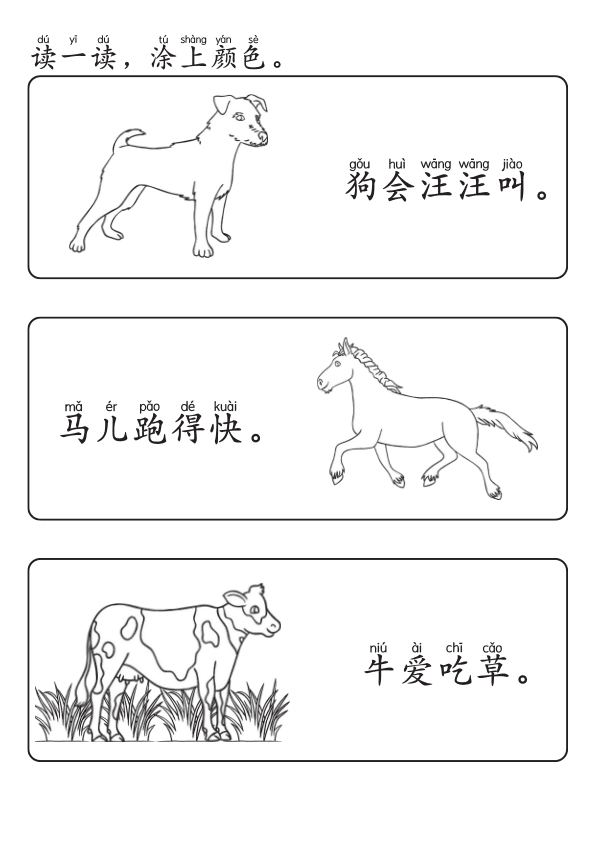 Chinese:  动物世界识字练习册 Chinese Animal Vocabulary and Writing Practice for Early Learners