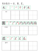 Chinese:  食物主题识字练习册 Chinese Food Vocabulary and Character Writing Practice for Kids thumbnail 3