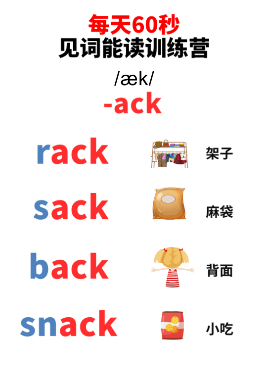 Chinese: Daily English Phonics Practice – Word Ending Fluency Pack I 见词能读拼读练习册