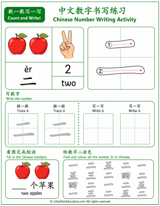 Counting and Number Recognition Math Practice for Grades 1-2