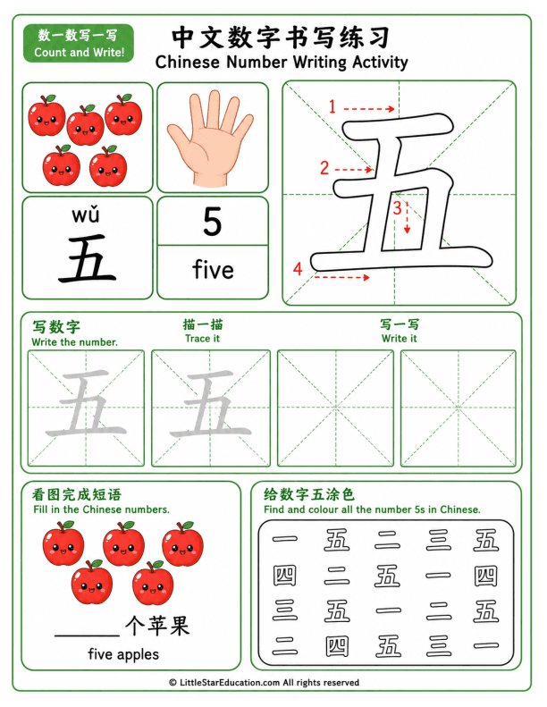 Counting and Number Recognition Math Practice for Grades 1-2