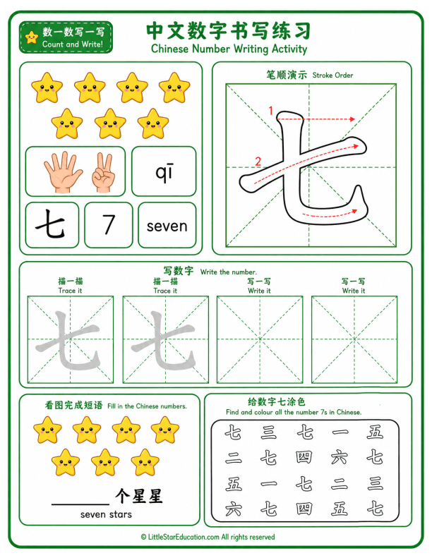 Counting and Number Recognition Math Practice for Grades 1-2