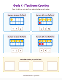 Grade K1 Ten Frame Counting 1 to 10  Workbook thumbnail 14