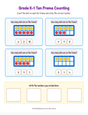 Grade K1 Ten Frame Counting 1 to 10  Workbook thumbnail 15