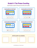Grade K1 Ten Frame Counting 1 to 10  Workbook thumbnail 18