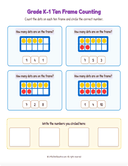 Grade K1 Ten Frame Counting 1 to 10  Workbook thumbnail 19
