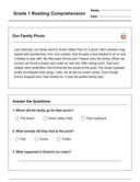 Grade 1 Reading Comprehension Workbook-Common Core thumbnail 11