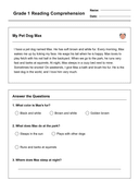 Grade 1 Reading Comprehension Workbook-Common Core thumbnail 5