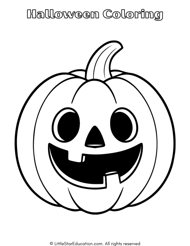 Halloween Coloring Pages for Preschool and Kindergarten Art