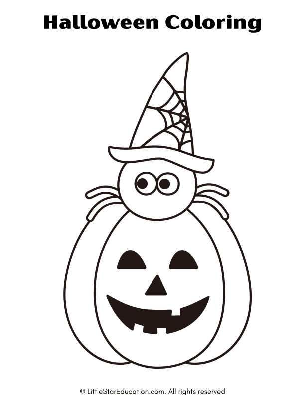 Halloween Coloring Pages for Preschool and Kindergarten Art