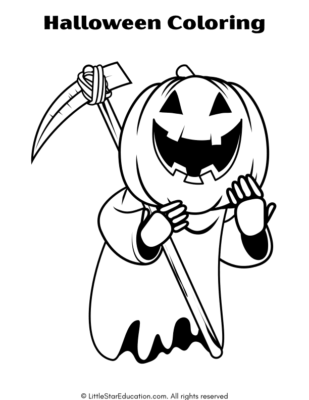Halloween Coloring Pages for Preschool and Kindergarten Art