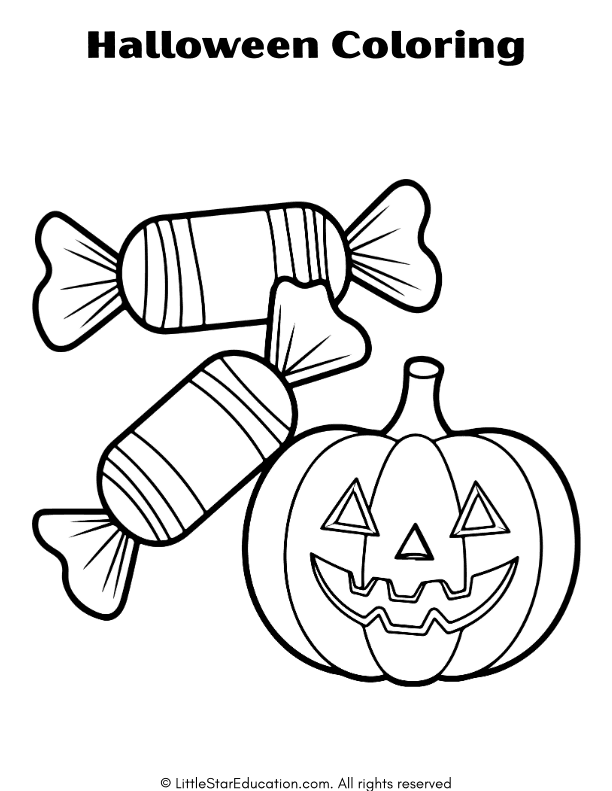 Halloween Coloring Pages for Preschool and Kindergarten Art
