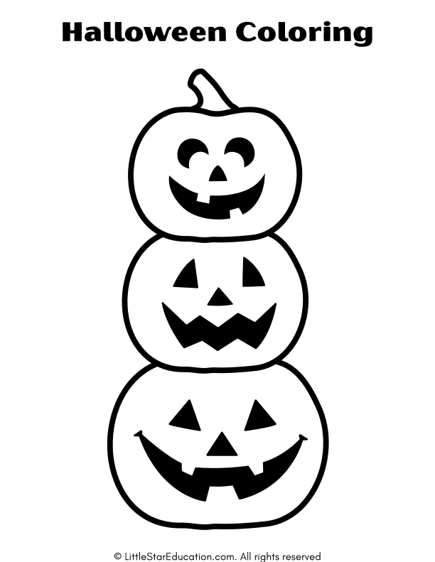 Halloween Coloring Pages for Preschool and Kindergarten Art