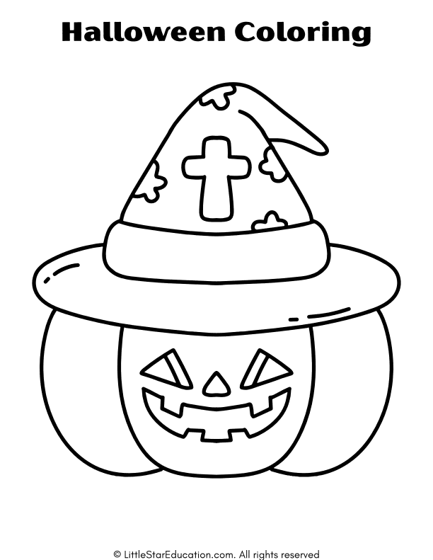 Halloween Coloring Pages for Preschool and Kindergarten Art