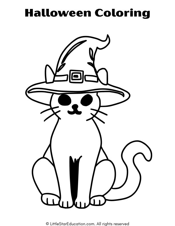 Halloween Coloring Pages for Preschool and Kindergarten Art