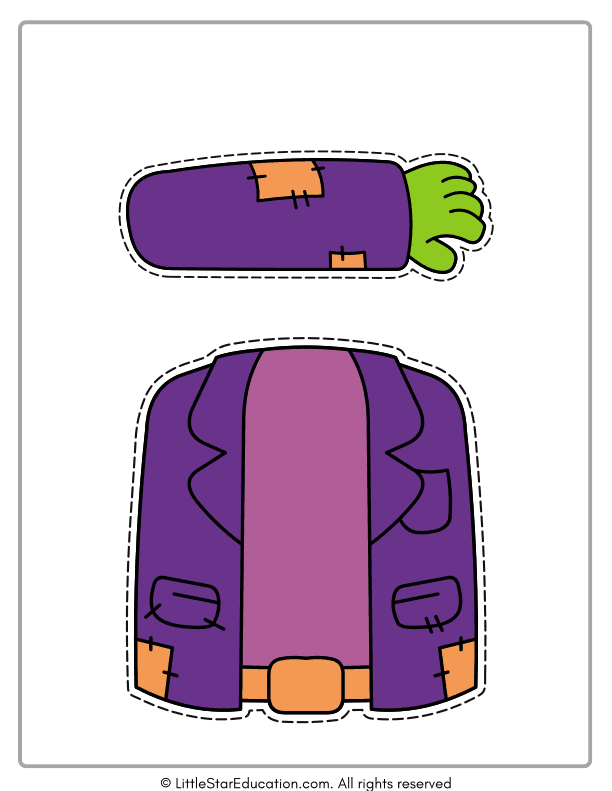 Halloween Frankenstein Craft for Preschool and Kindergarten Art