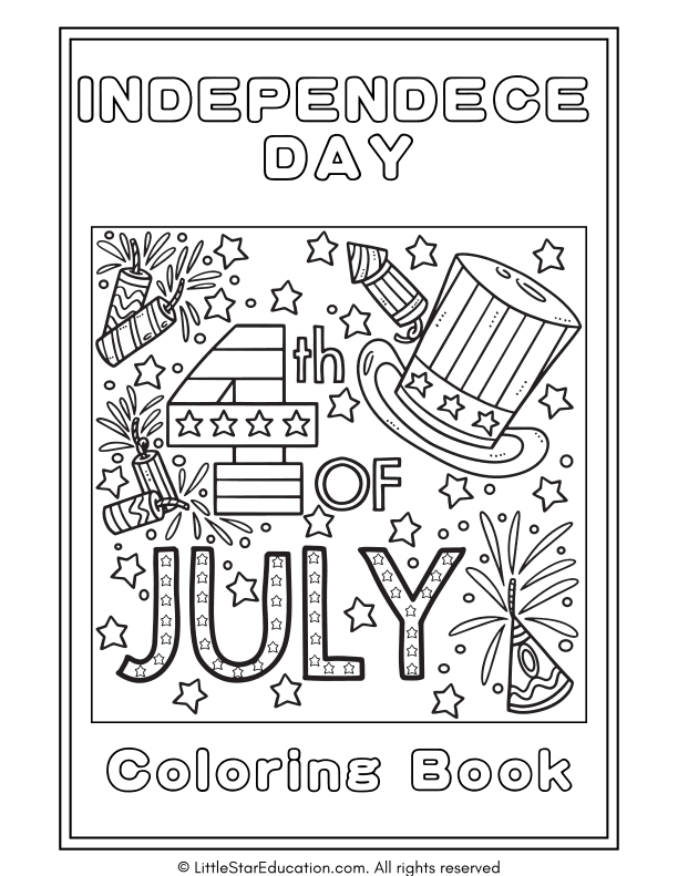 Independence Day Coloring Pages for Pre-K and Kindergarten Art