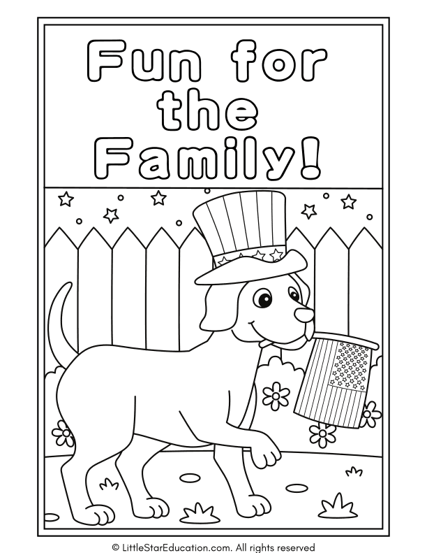 Independence Day Coloring Pages for Pre-K and Kindergarten Art