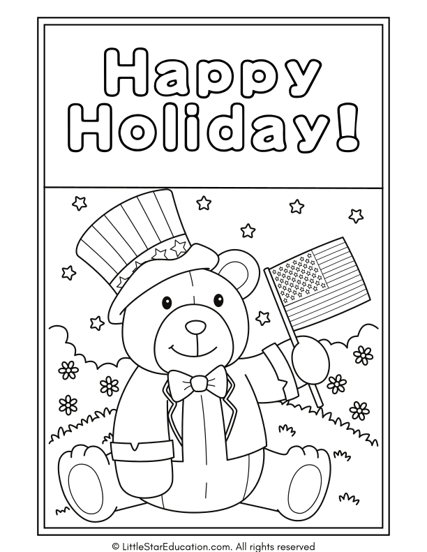 Independence Day Coloring Pages for Pre-K and Kindergarten Art