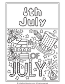 Independence Day Coloring Pages for Pre-K and Kindergarten Art thumbnail 2