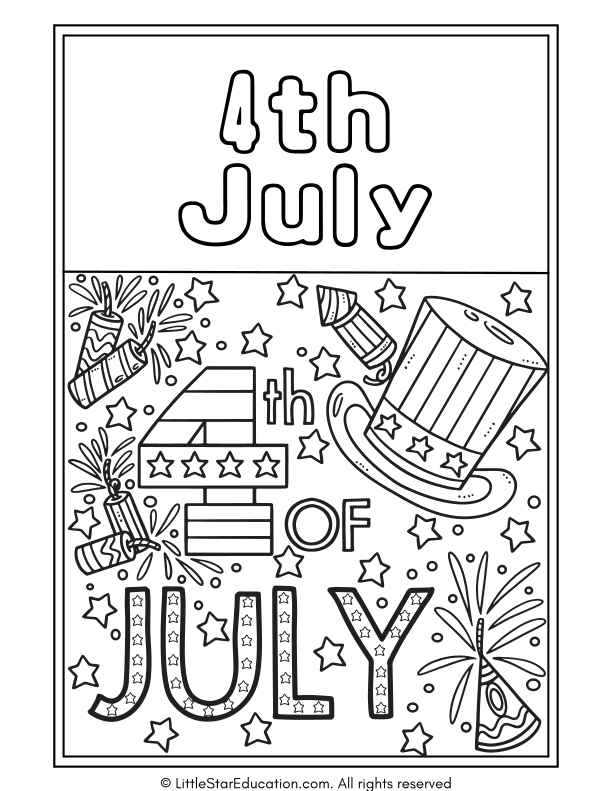 Independence Day Coloring Pages for Pre-K and Kindergarten Art