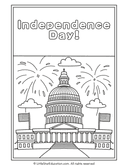Independence Day Coloring Pages for Pre-K and Kindergarten Art thumbnail 7