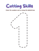 Number Cutting and Coloring Practice for Early Math Skills thumbnail 1