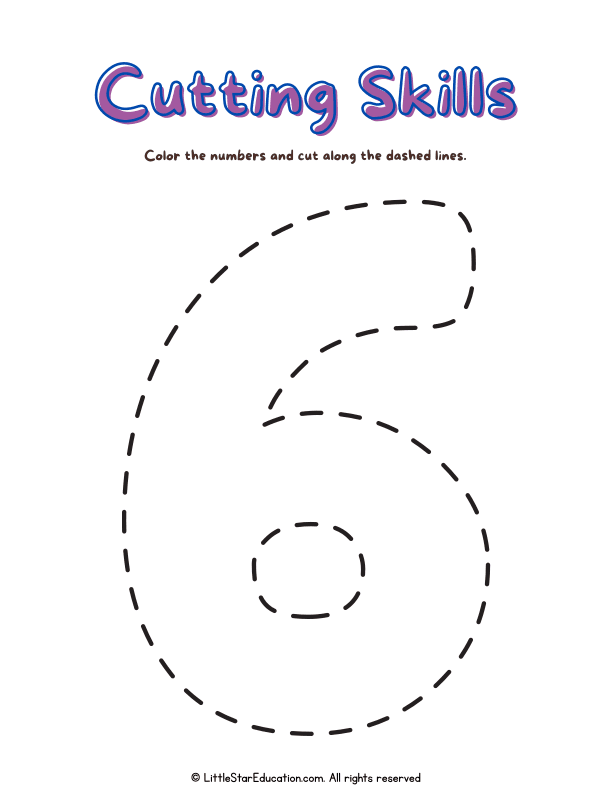 Number Cutting and Coloring Practice for Early Math Skills