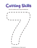 Number Cutting and Coloring Practice for Early Math Skills thumbnail 7