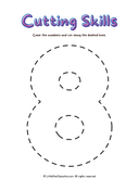 Number Cutting and Coloring Practice for Early Math Skills thumbnail 8