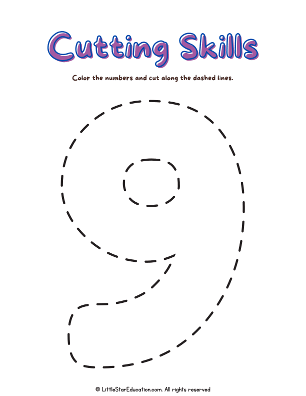 Number Cutting and Coloring Practice for Early Math Skills