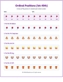Ordinal Positions Workbook with Answers: (1st-10th) thumbnail 1