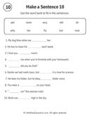 Sentence Building Word Bank Practice for Early Readers ELA thumbnail 10