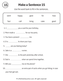 Sentence Building Word Bank Practice for Early Readers ELA thumbnail 15