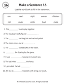 Sentence Building Word Bank Practice for Early Readers ELA thumbnail 16