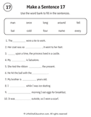 Sentence Building Word Bank Practice for Early Readers ELA thumbnail 17