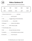 Sentence Building Word Bank Practice for Early Readers ELA thumbnail 19