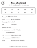 Sentence Building Word Bank Practice for Early Readers ELA thumbnail 2
