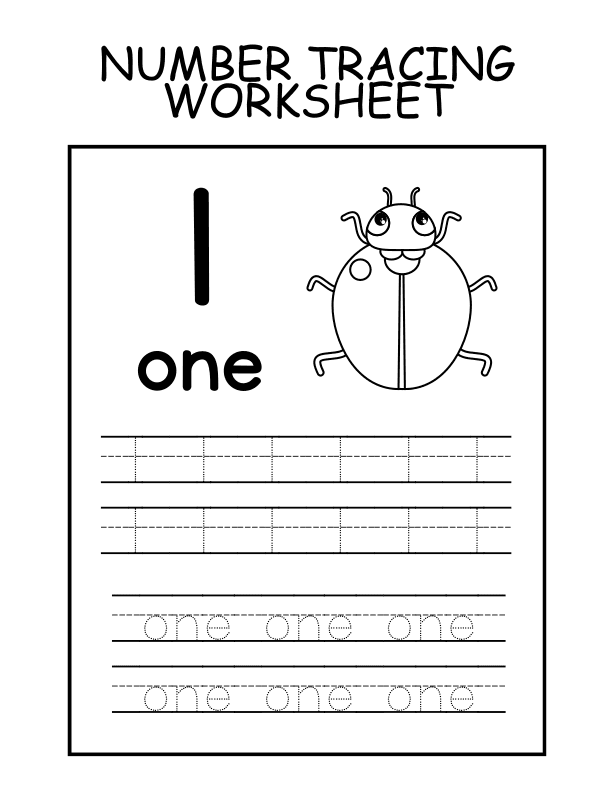 0 to 10 Number Tracing for Practice Handwriting