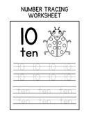 0 to 10 Number Tracing for Practice Handwriting thumbnail 10